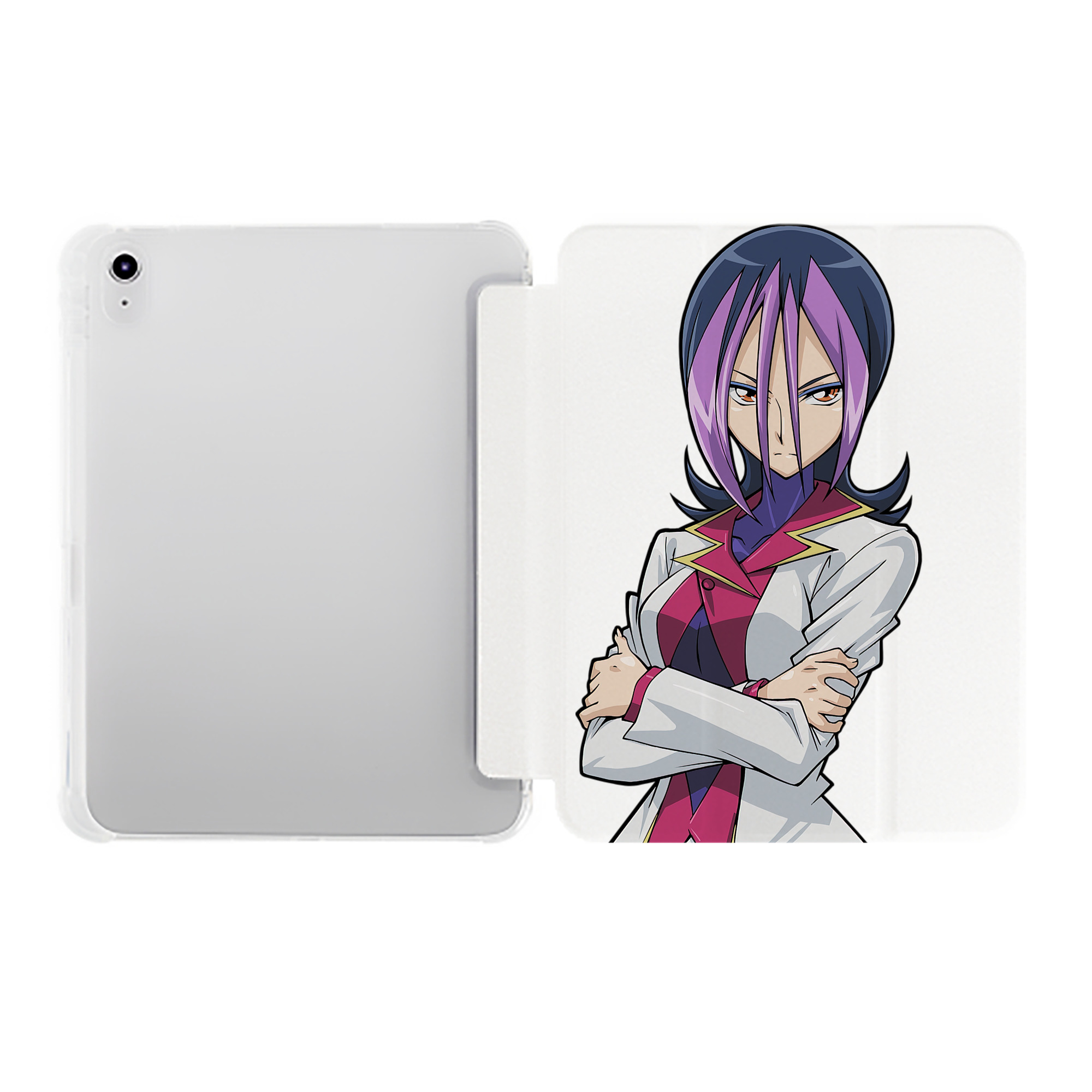 （画像用） 遊☆戯☆王 Yu-Gi-Oh! IPad ケース ペン収納付き 三つ折りスタンド PUレザー×シリコン 対応機種9.5/10.5/10.9インチ